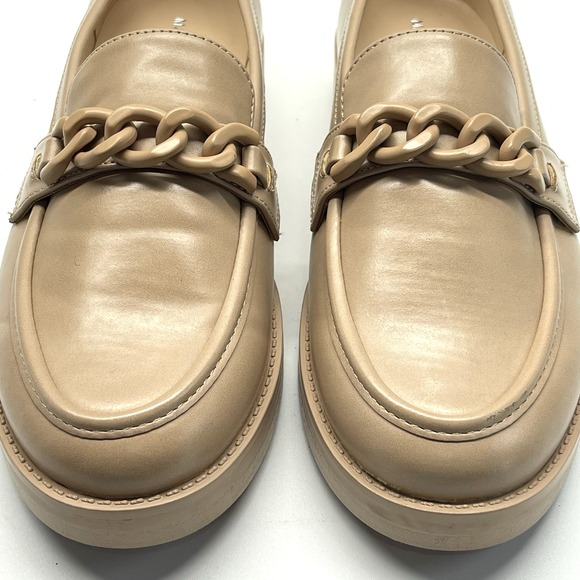 Marc Fisher Babbea Womens Chunky Sole Slip On Chain Platform Shoes Loafers 8.5 M - Picture 3 of 9